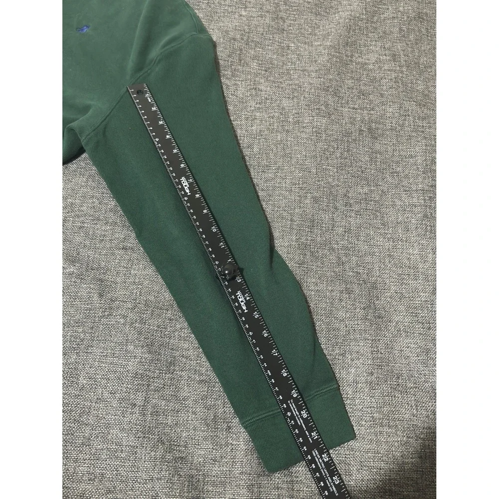 Polo Ralph Lauren Mens XXL Quarter Zip Pullover Green Cotton Sweater